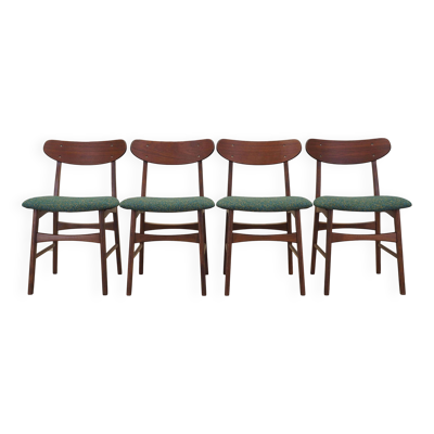 4 chaises danoises en teck, années 1970