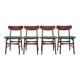 Set of four teak chairs, Danish design, 1970s, production: Denmark