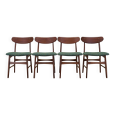 Set of four teak chairs, Danish design, 1970s, production: Denmark