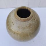 Vintage signed glazed stoneware vase.