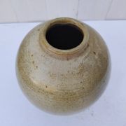 Vase ventru en grès émaillé, signé, vintage