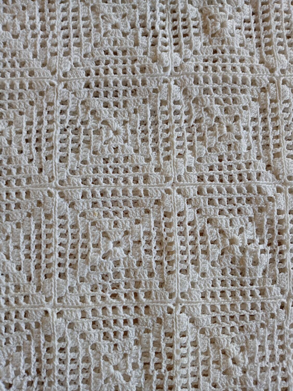 Handmade crochet antique pillowcase