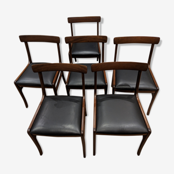 6 chaises de Ole Wanscher pour Poul Jeppesens Møbelfabrik. Approx 1960