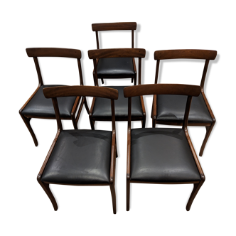 6 chaises de Ole Wanscher pour Poul Jeppesens Møbelfabrik. Vers 1960