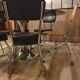 Série  de 4 chaises  Ronéo mobilier industriel  1950