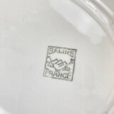 Large white opaque porcelain dish from Salins
