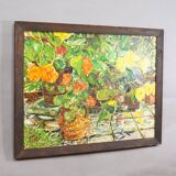 Oil painting by Alexander Michael – Begonias and geraniums, 1980