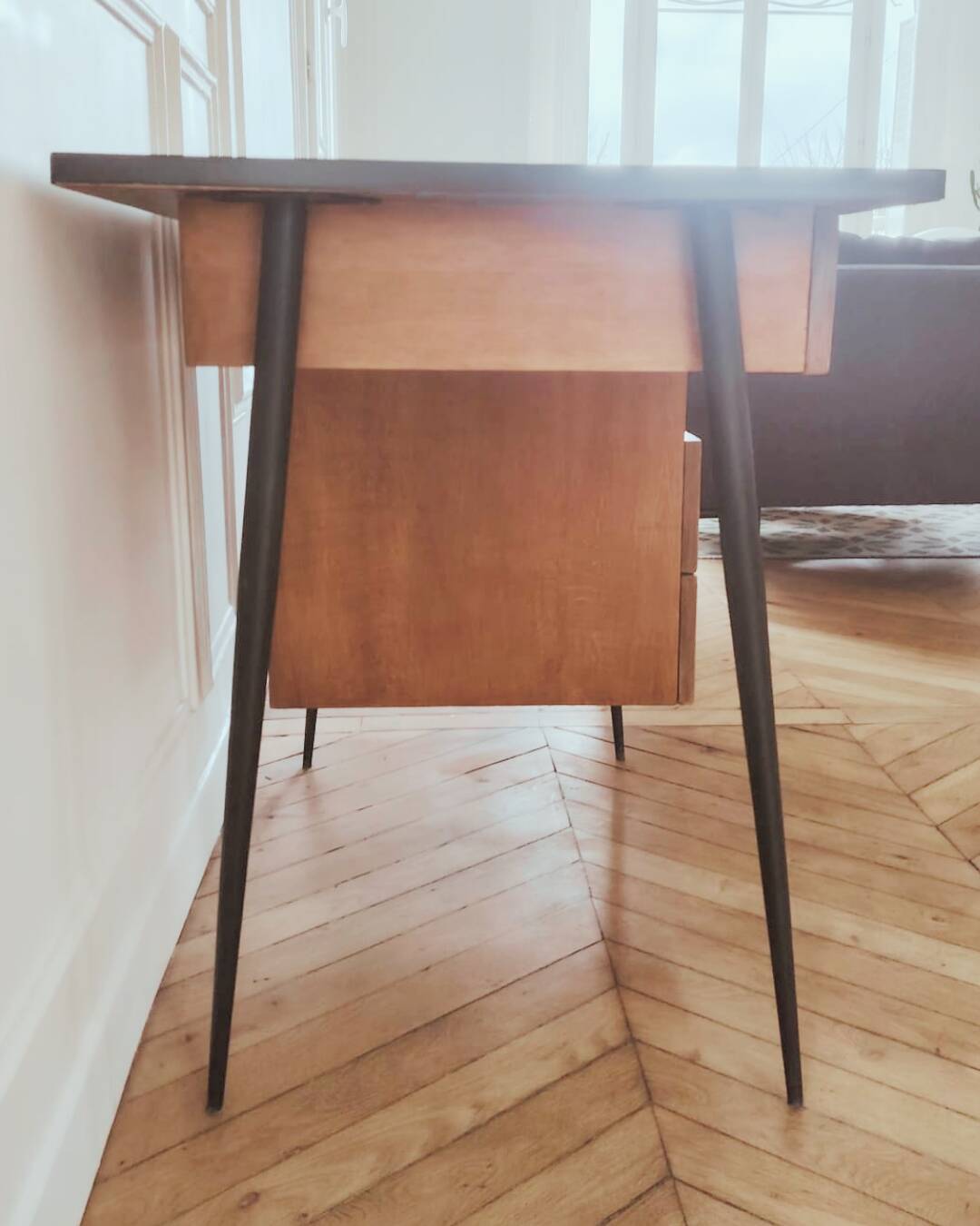 Renovated Scandinavian style desk, 1950s-60s.