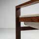 Fauteuil lounge en wengé de milieu de siècle