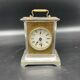 Horloge, pendule d'officier, laiton, pendule voyage, réveil, cadran, vitres latérales, restaurée