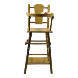 Vintage wooden doll high chair convertible into a walker