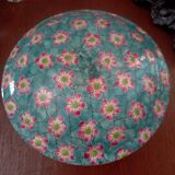 Old glazed ceramic covered pot