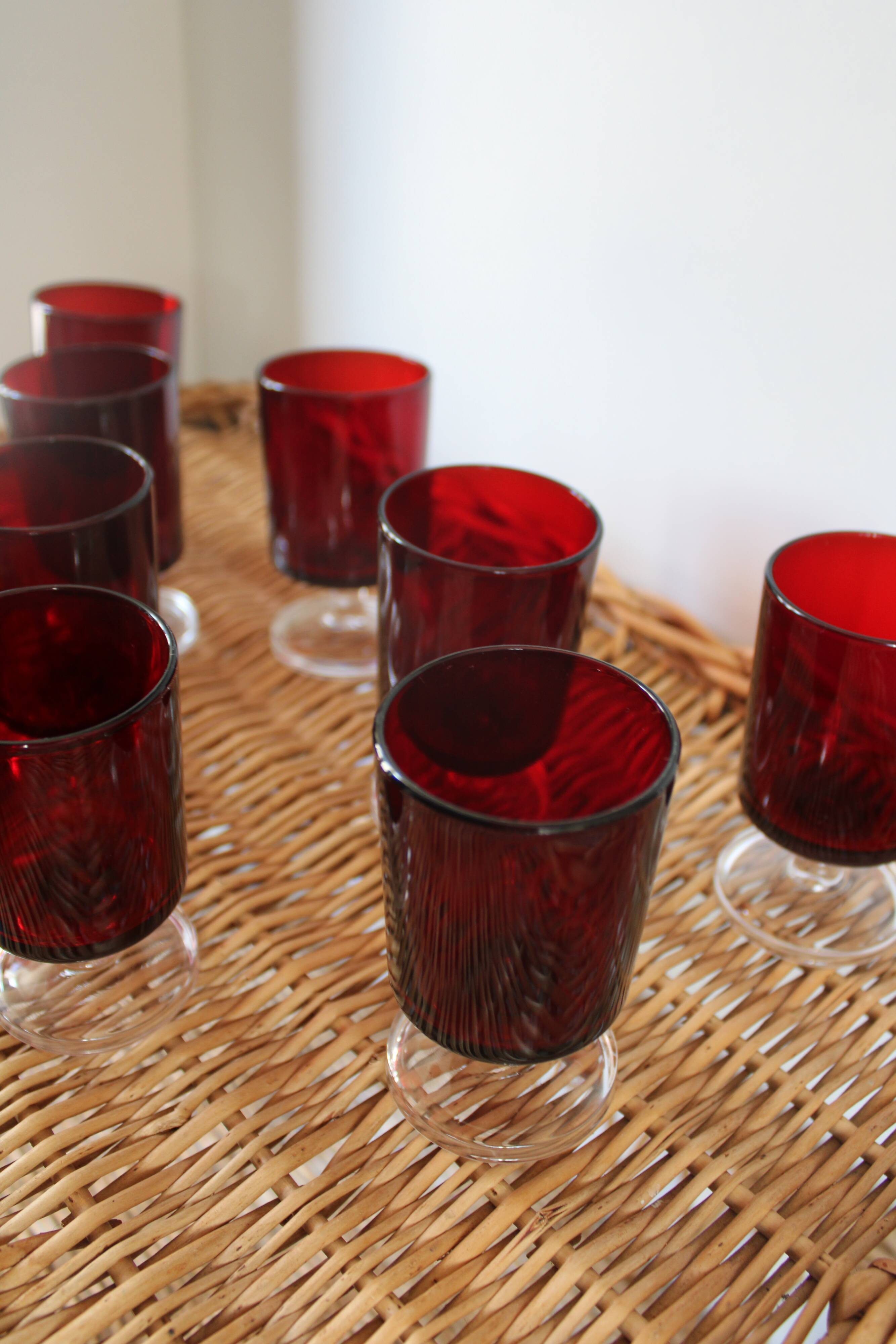9 verres à vin rouges Luminarc