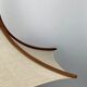Teak and linen umbrella pendant by Domus, 1970s
