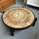 Table basse ronde  Herbier par Roger Capron