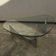 Glass and metal coffee table
