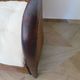 Colonial style armchair - woven rattan and exotic wood - vintage