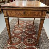 Old game table, has system, length 180 cm, directoire style