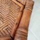 Vintage side table in bamboo and rattan 70s