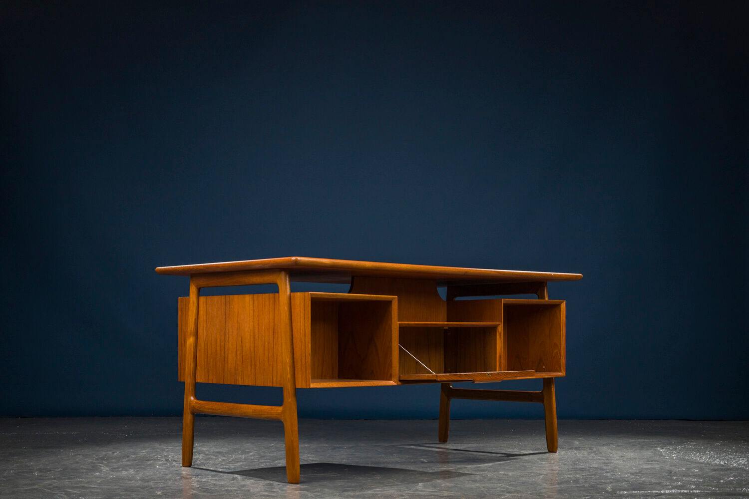 Mid-Century teak model 75 desk from Omann Jun, 1960s