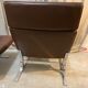 Brown leather lounge chair