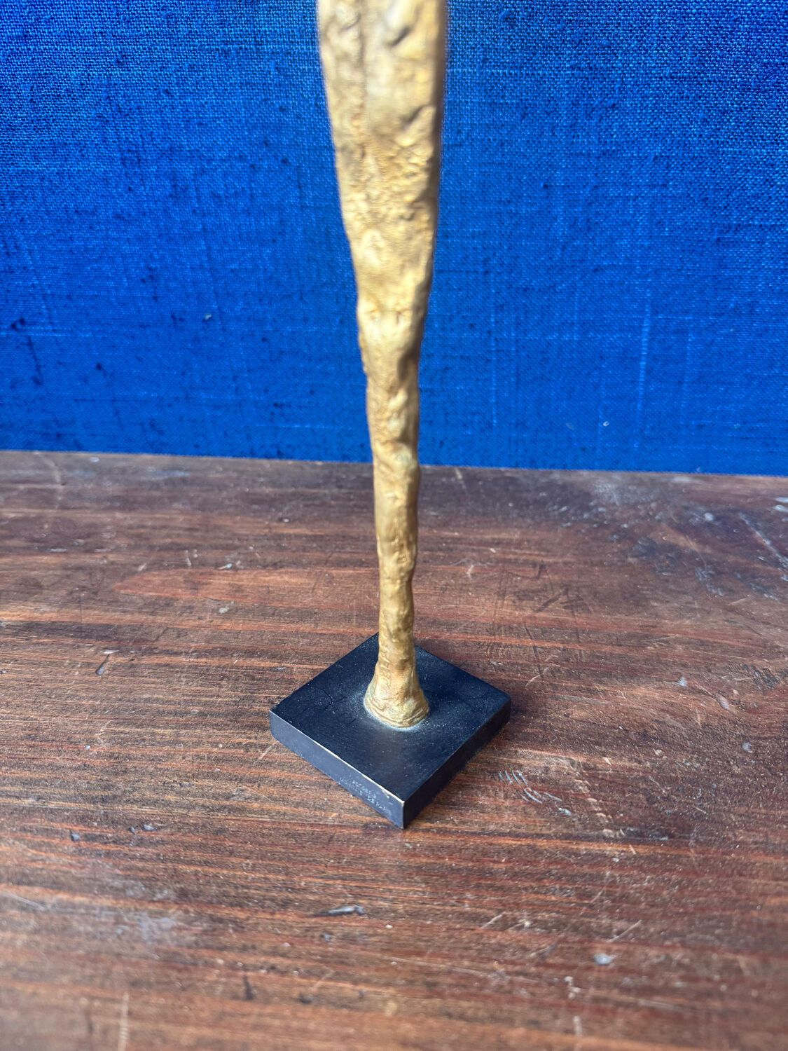 Female subject in gilded bronze, 1999 signed Claudine Berechel