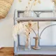 Grey vintage rattan shelf