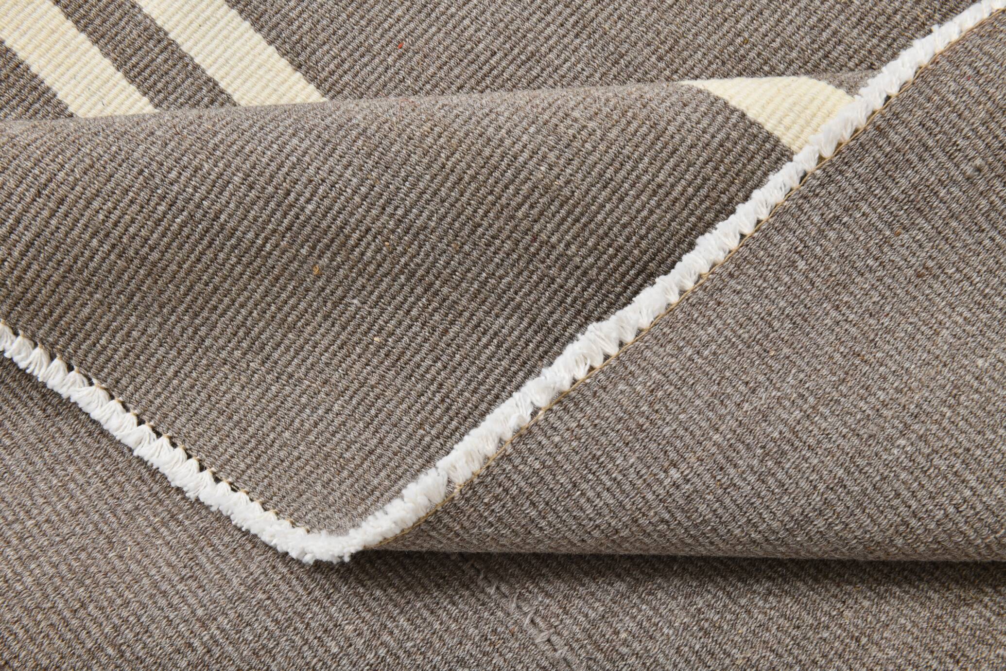 8x10 Gray Beige Vintage Kilim Rug, 235x317Cm