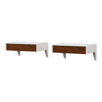 2 tables de chevet murales DD01 Bergeijk par Martin Visser pour Spectrum, années 1960
