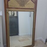 Antique Art Deco beveled mirror, 1920s-30s