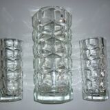 Art-deco triangular high vase