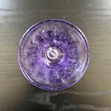 Biot glass in purple glass