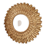 Golden sun mirror, in resin, 31 cm