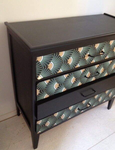 Vintage black dresser