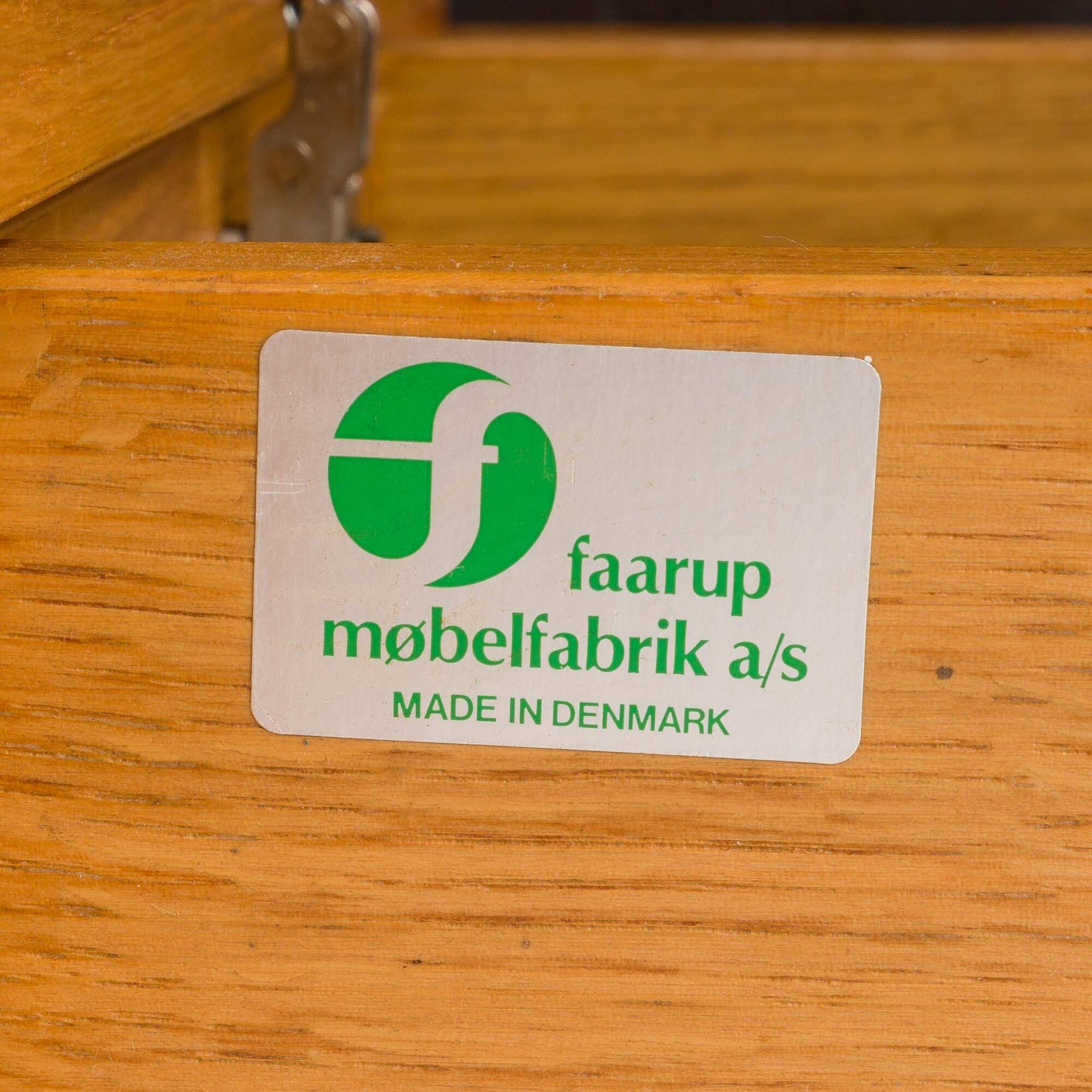 Ib Kofod Larsen Danish oak 3 modules bookshelf vinyl records shelves for Faarup, Denmark, 80s
