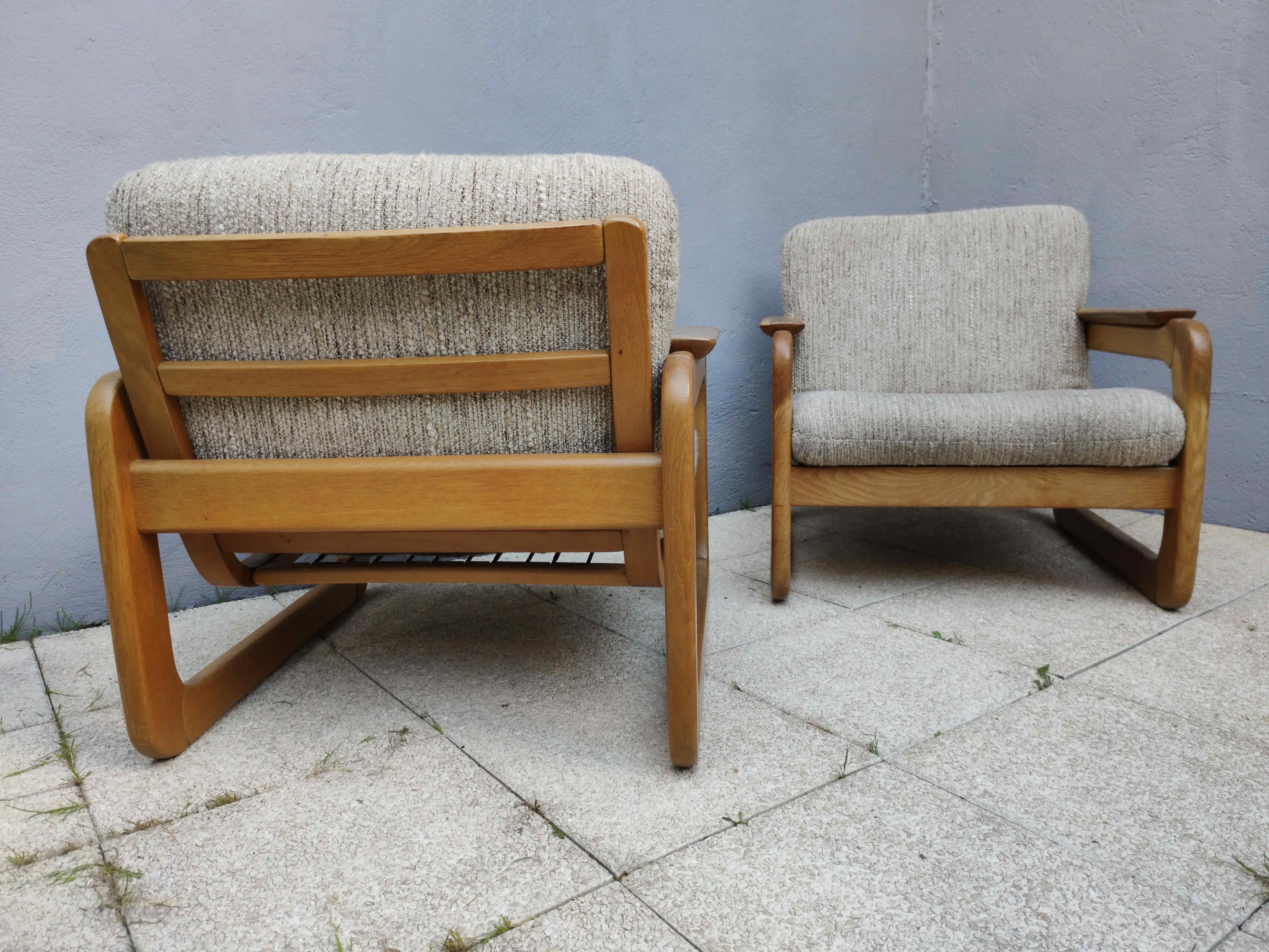 pair of armchairs Scandinavian style sled years 60/70