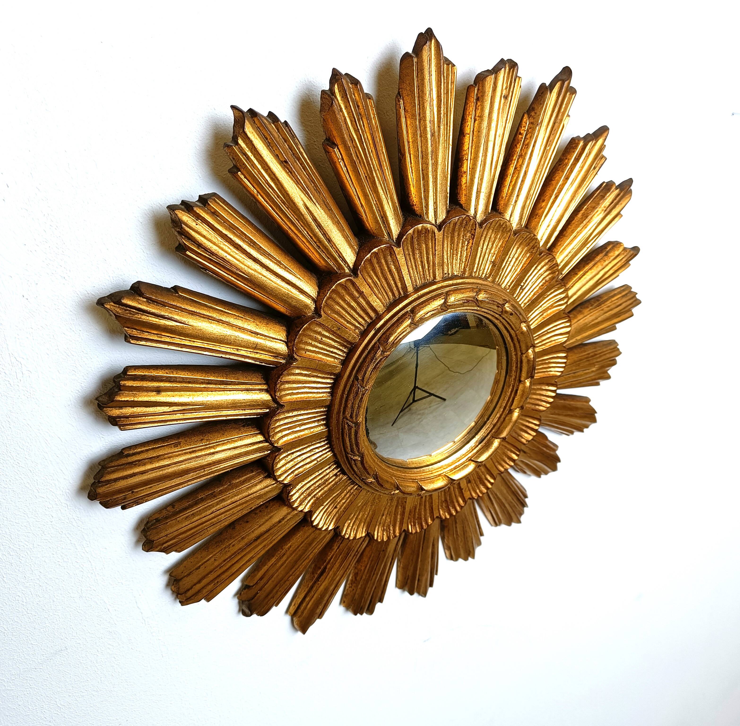 Vintage sunburst mirror, 1960s
