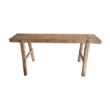 Industrial wood console