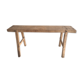 Industrial wood console