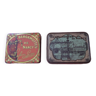 Lot de 2 boîtes vintage Bergamotes de Nancy