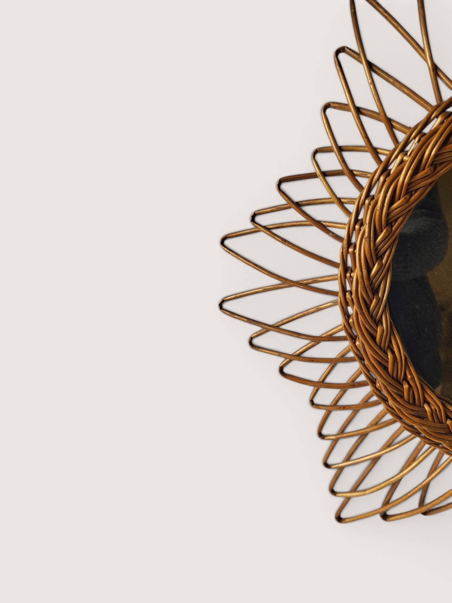 Rattan Sun Mirror