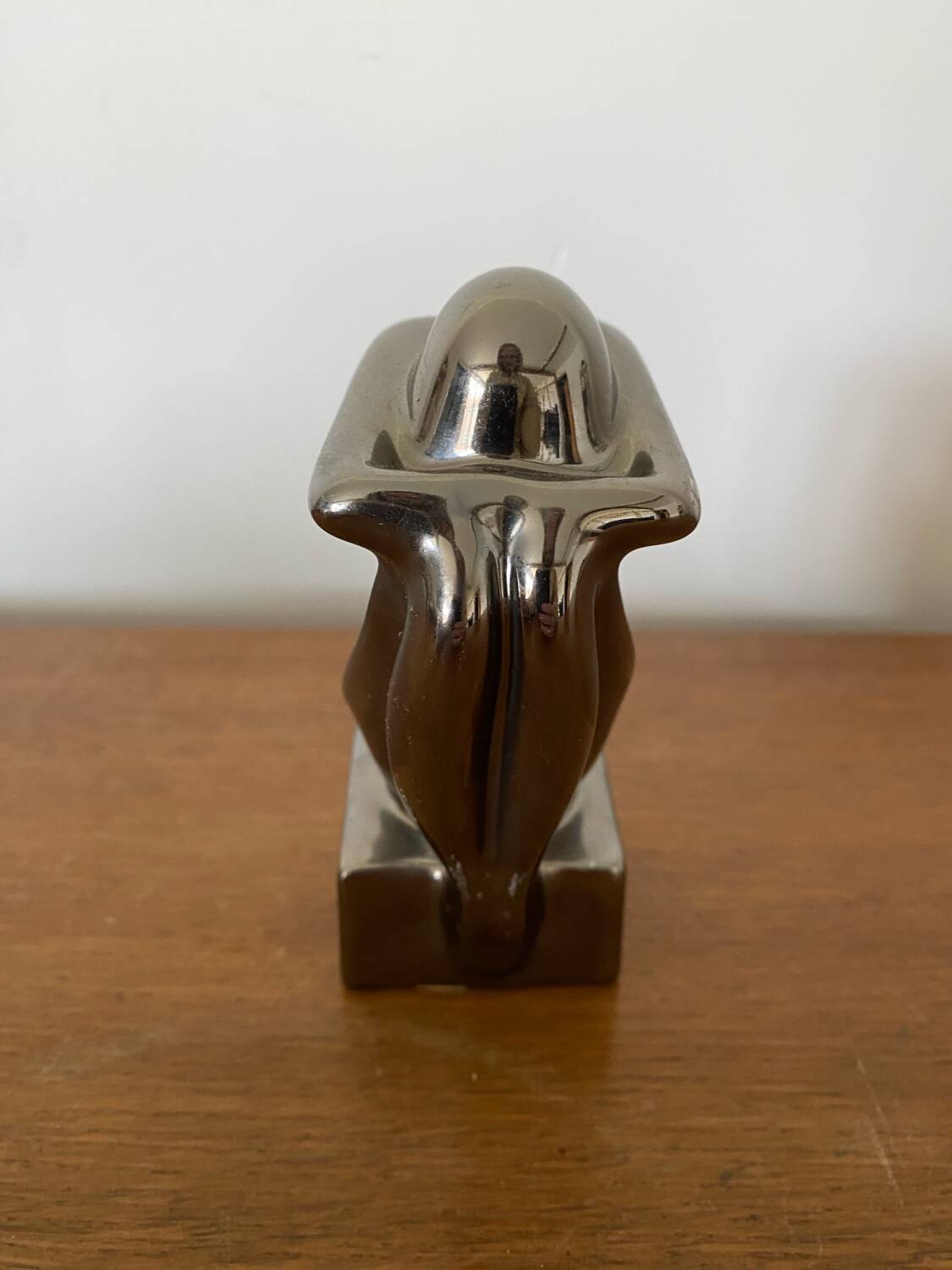 Antique GALOS Sculpture Grey & Gold Porcelain Design Decoration