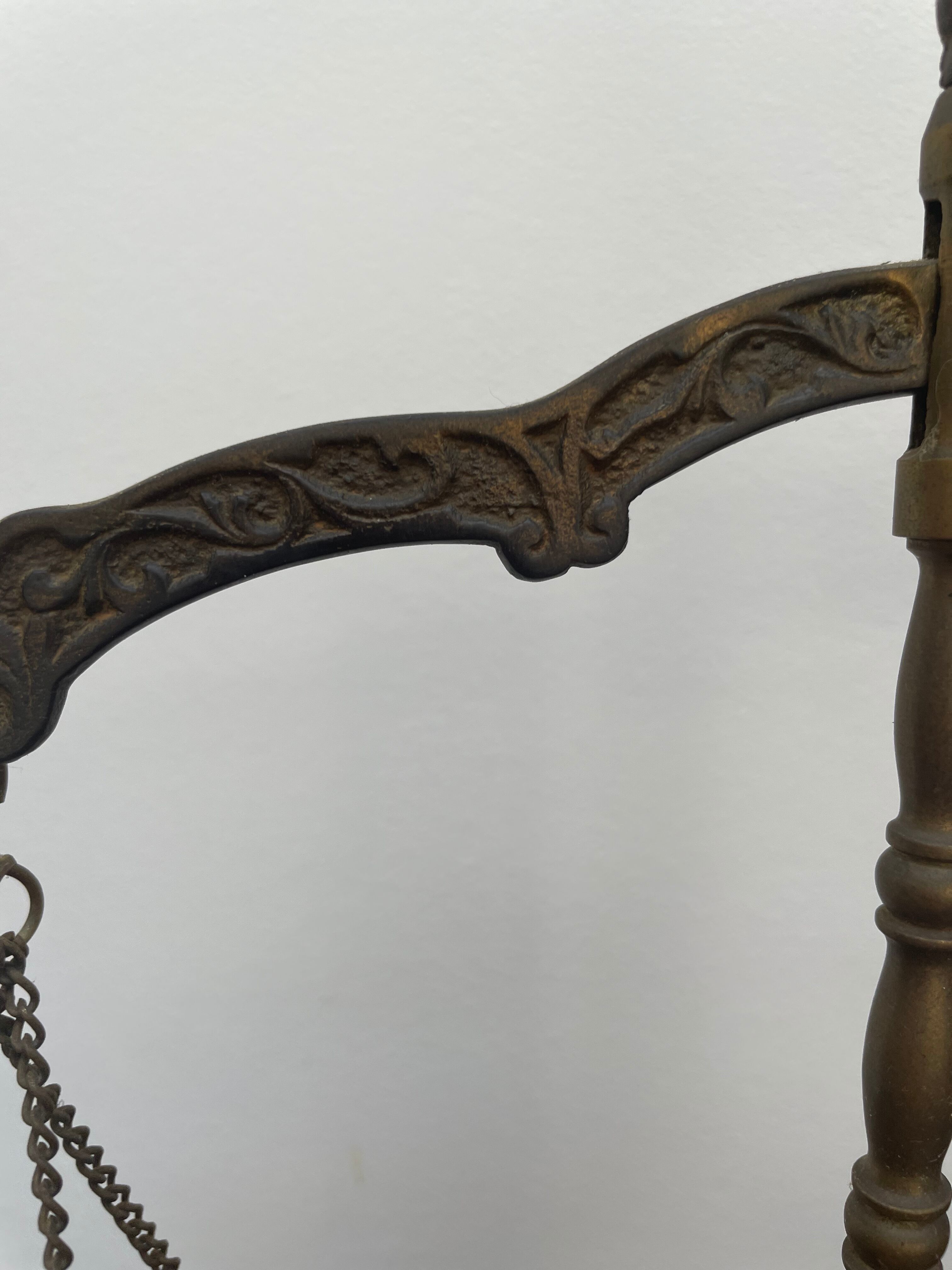 Antique brass trebuchet scale