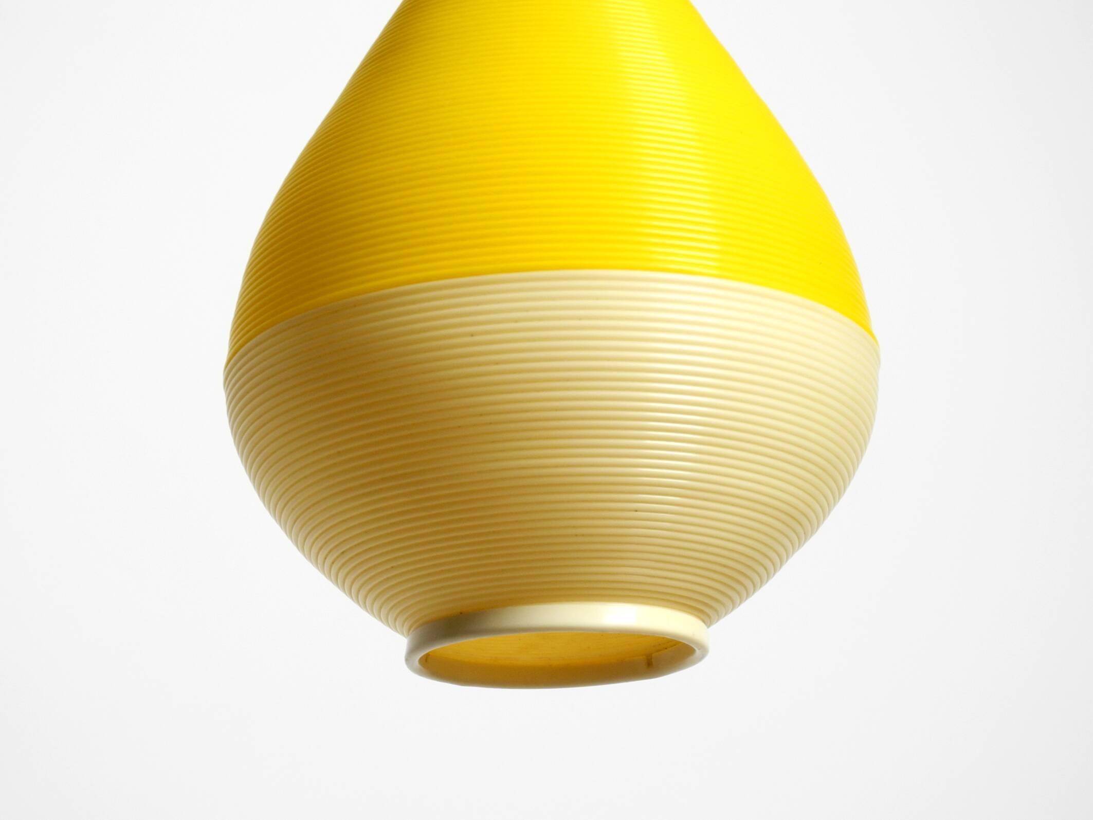 Beautiful original large 1960s Heifetz Rotaflex pendant lamp in drop shape