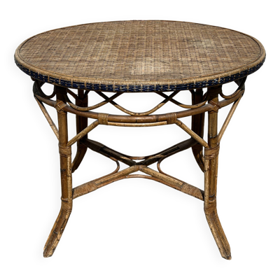 Table rotin et bambou