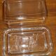 Vintage Pyrex Glass Butter Dish with Lid Cow Pattern