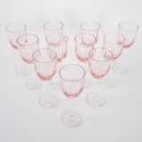 Set of wine glasses, French design, 1970s, made in France