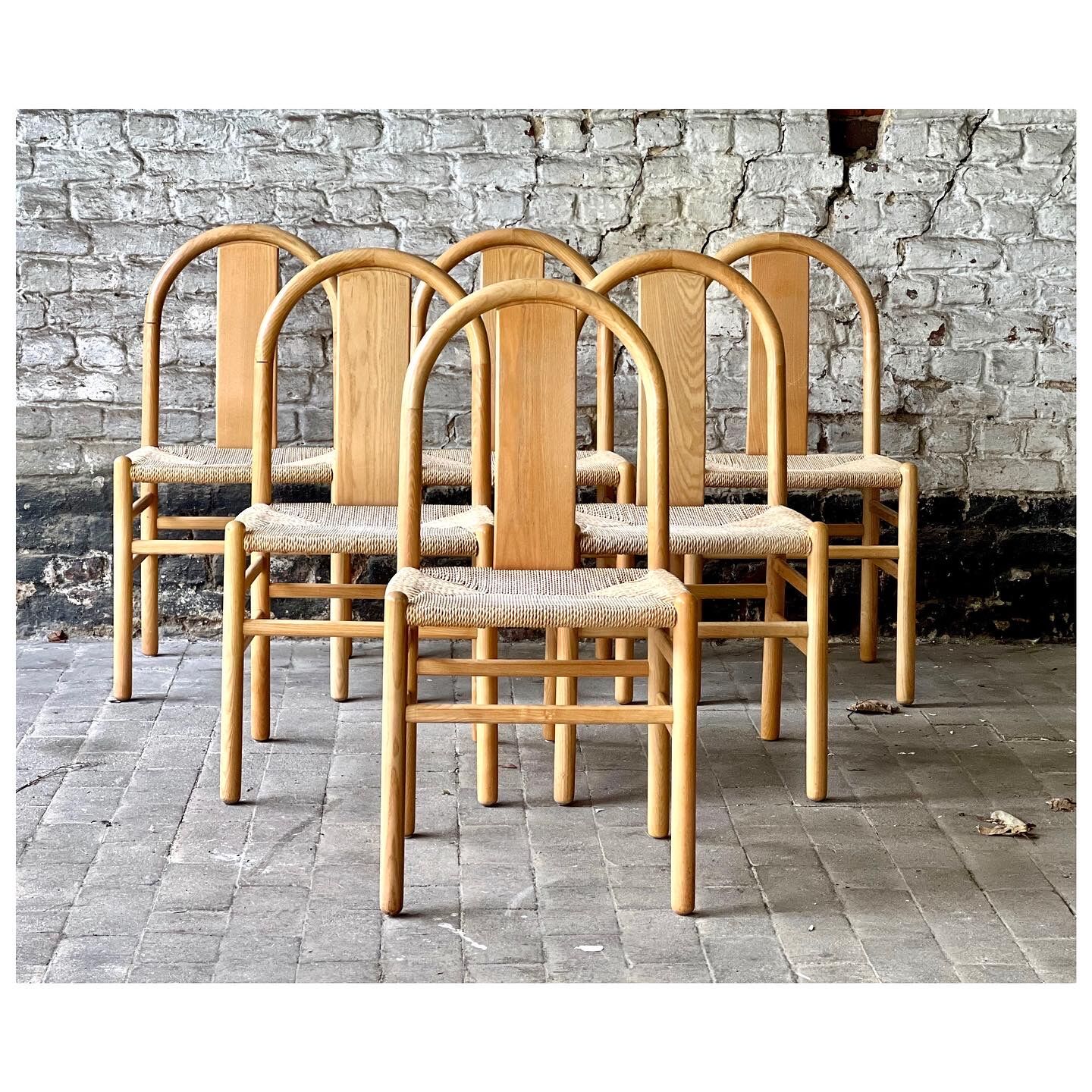 'Thalia' chairs by annig sarian for tisettanta, italy 1980s, set of 6