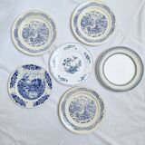6 vintage flat plates