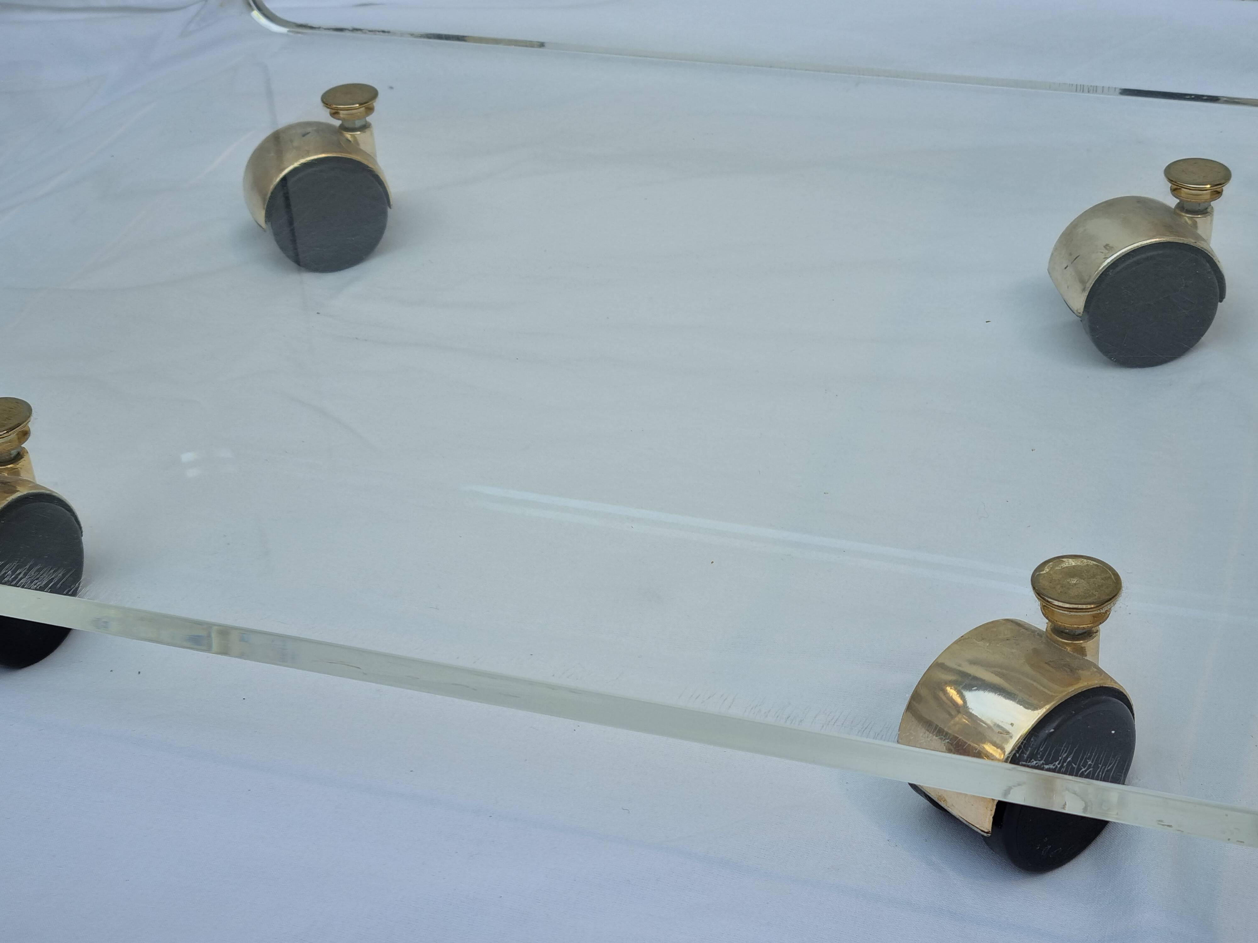 Plexiglas coffee table, David Lange design, 1970s